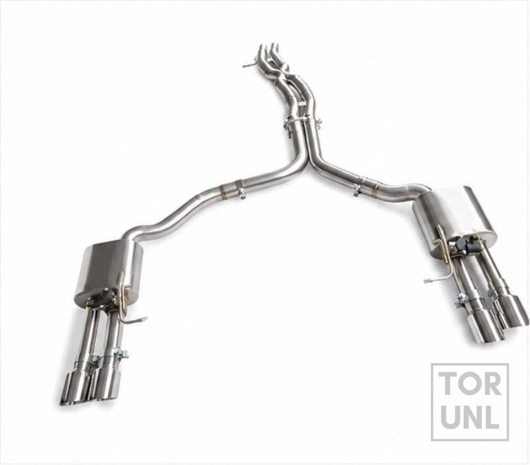 Audi A6 C7 valve cat-back uitlaatsysteem, aanzicht 1