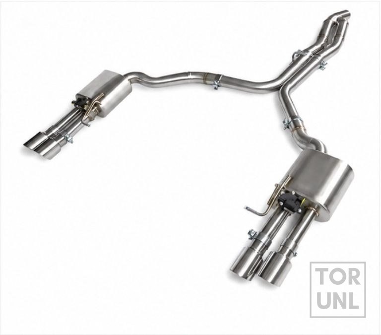 Audi A6 C7 valve cat-back uitlaatsysteem, aanzicht 2