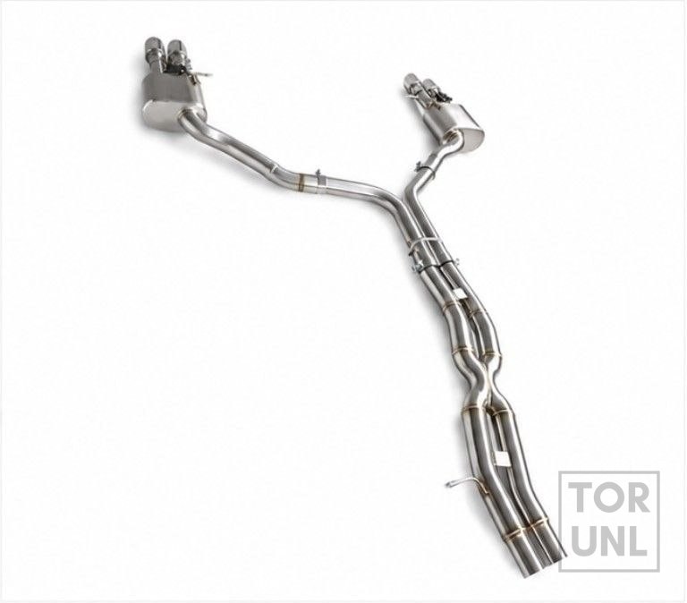 Audi A6 C7 valve cat-back uitlaatsysteem, aanzicht 3